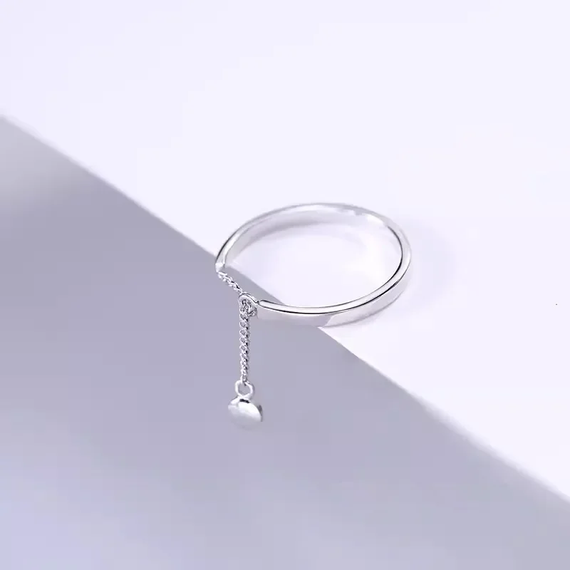 Adjustable simple fashion chain tassel ring - Image 5