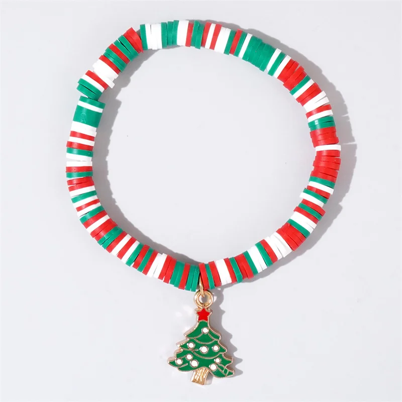 Christmas polymer clay pendant bracelet party New Year holiday accessories - Image 10