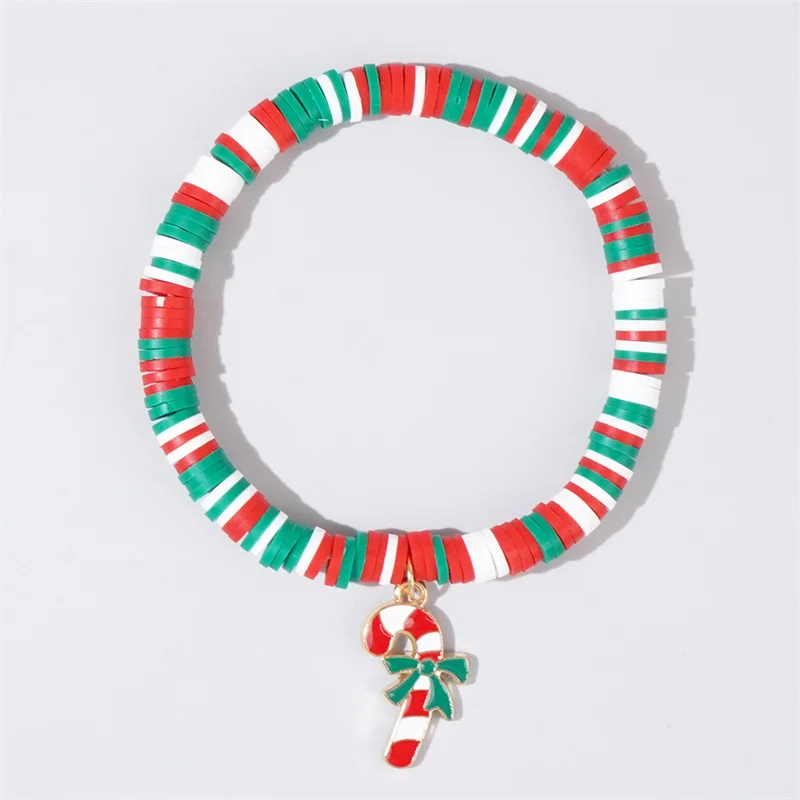 Christmas polymer clay pendant bracelet party New Year holiday accessories - Image 6