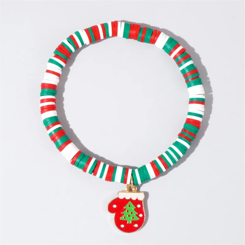 Christmas polymer clay pendant bracelet party New Year holiday accessories - Image 8