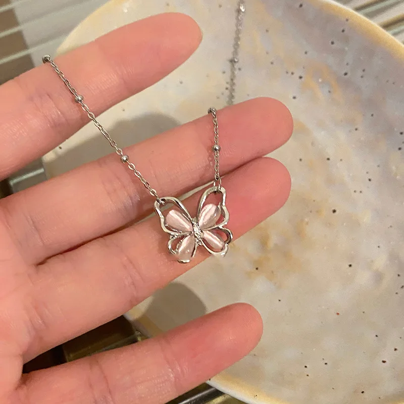 New design bow pink zircon cross pendant necklace - Image 4