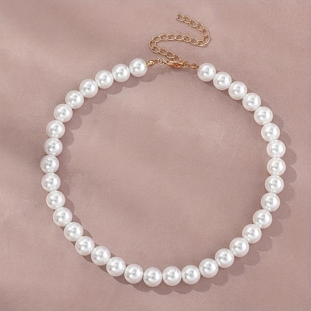 New Simple Imitation Freshwater Pearl Chain Necklace - Image 5