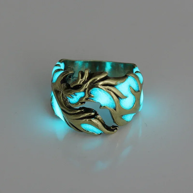 Punk fashion personality luminous dragon ring - Image 3