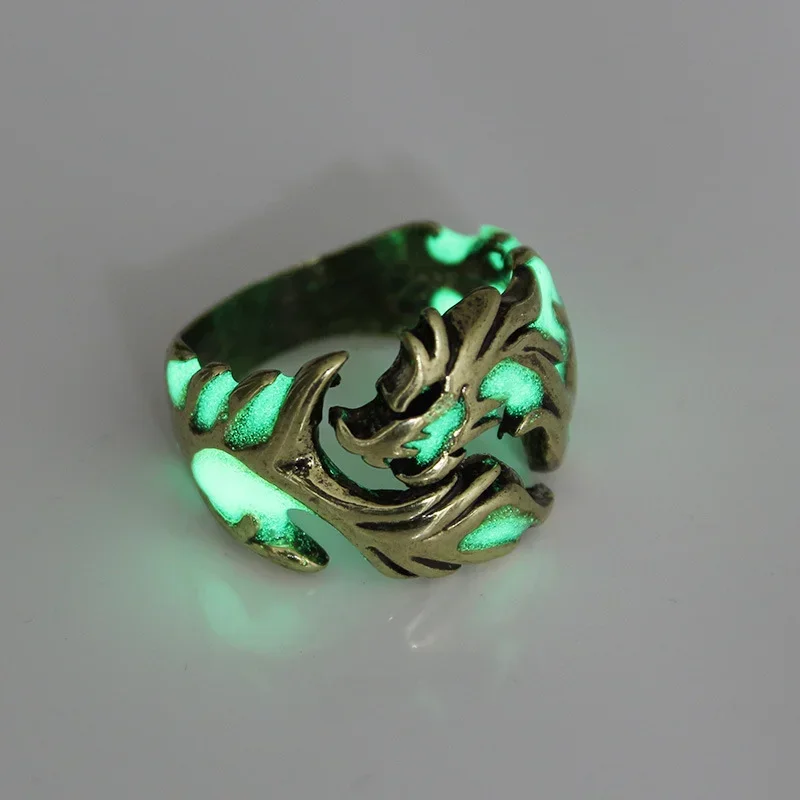Punk fashion personality luminous dragon ring - Image 5