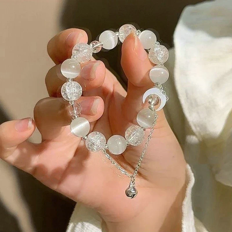 Simple Green Popcorn Beaded Crystal Bracelet for Women - Image 3