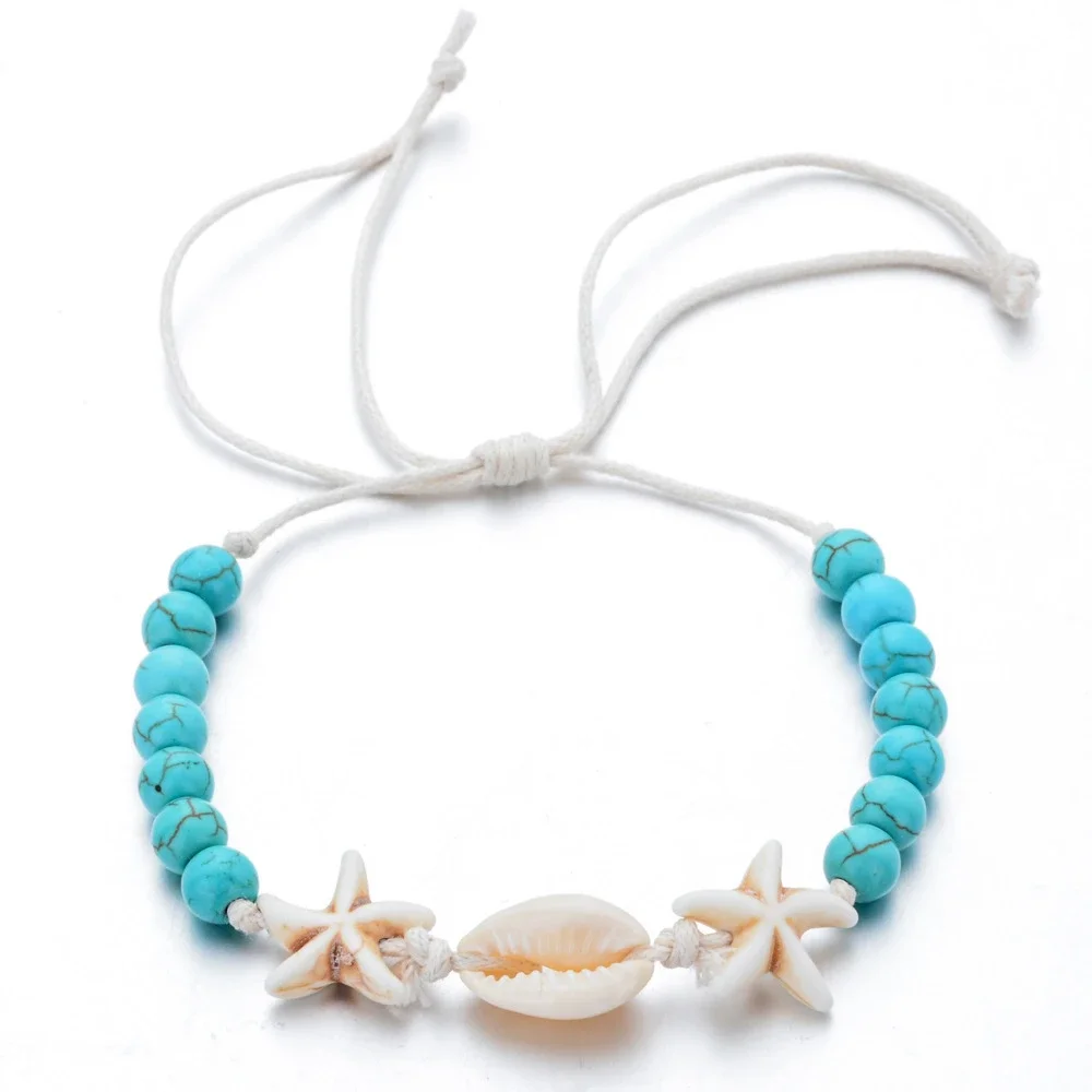 Unisex Summer Starfish Shell Braided Bracelet - Image 6